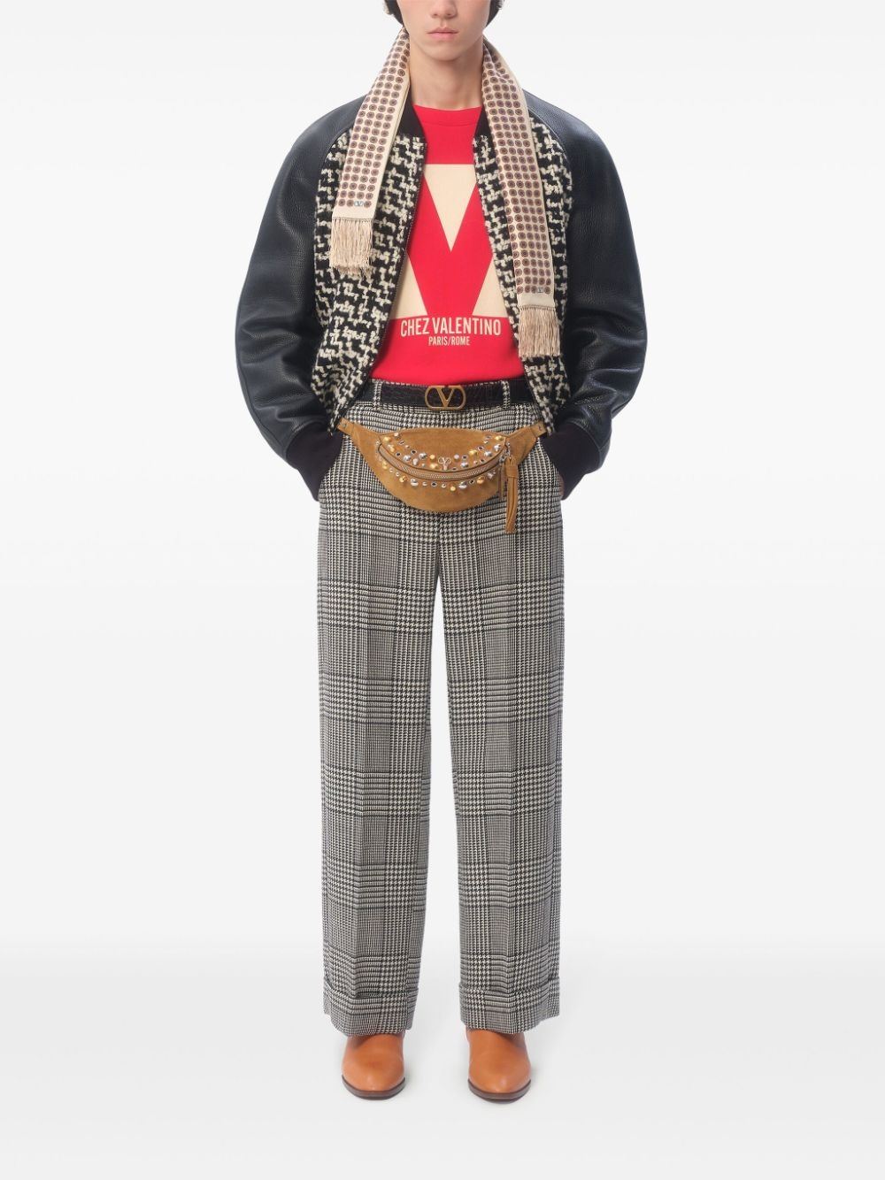 tweed detailing bomber jacket - 2