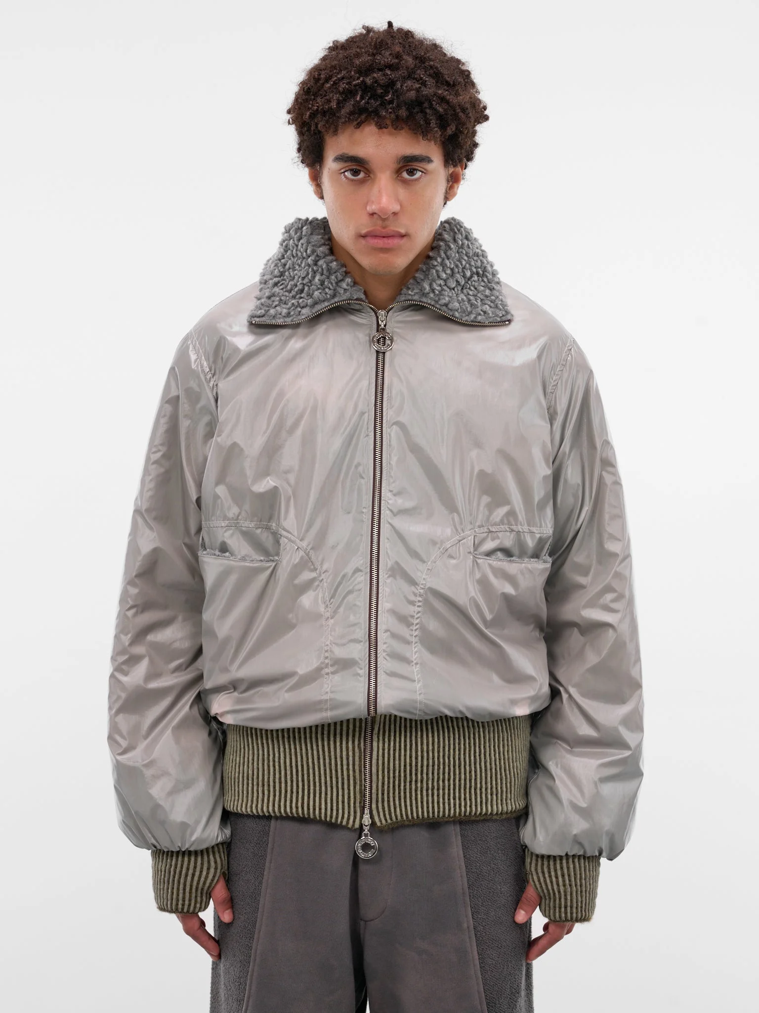 Green Thermo Reactive Bomber Jacket - 1