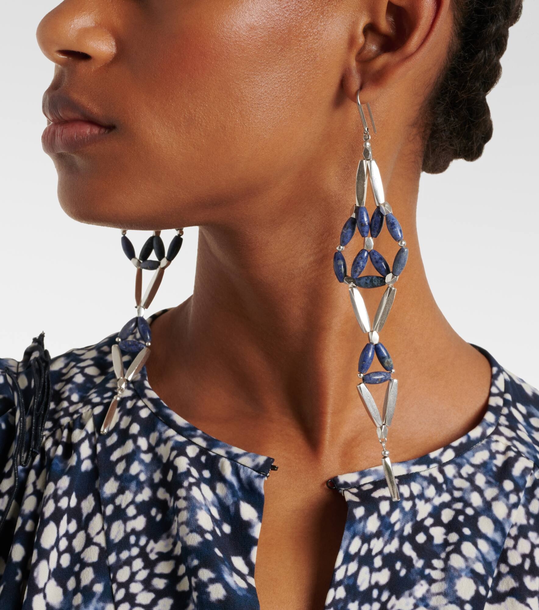 Beaded drop earrings - 3