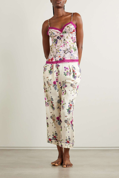 ERES Herbier Caracole lace-trimmed floral-print silk-twill camisole outlook