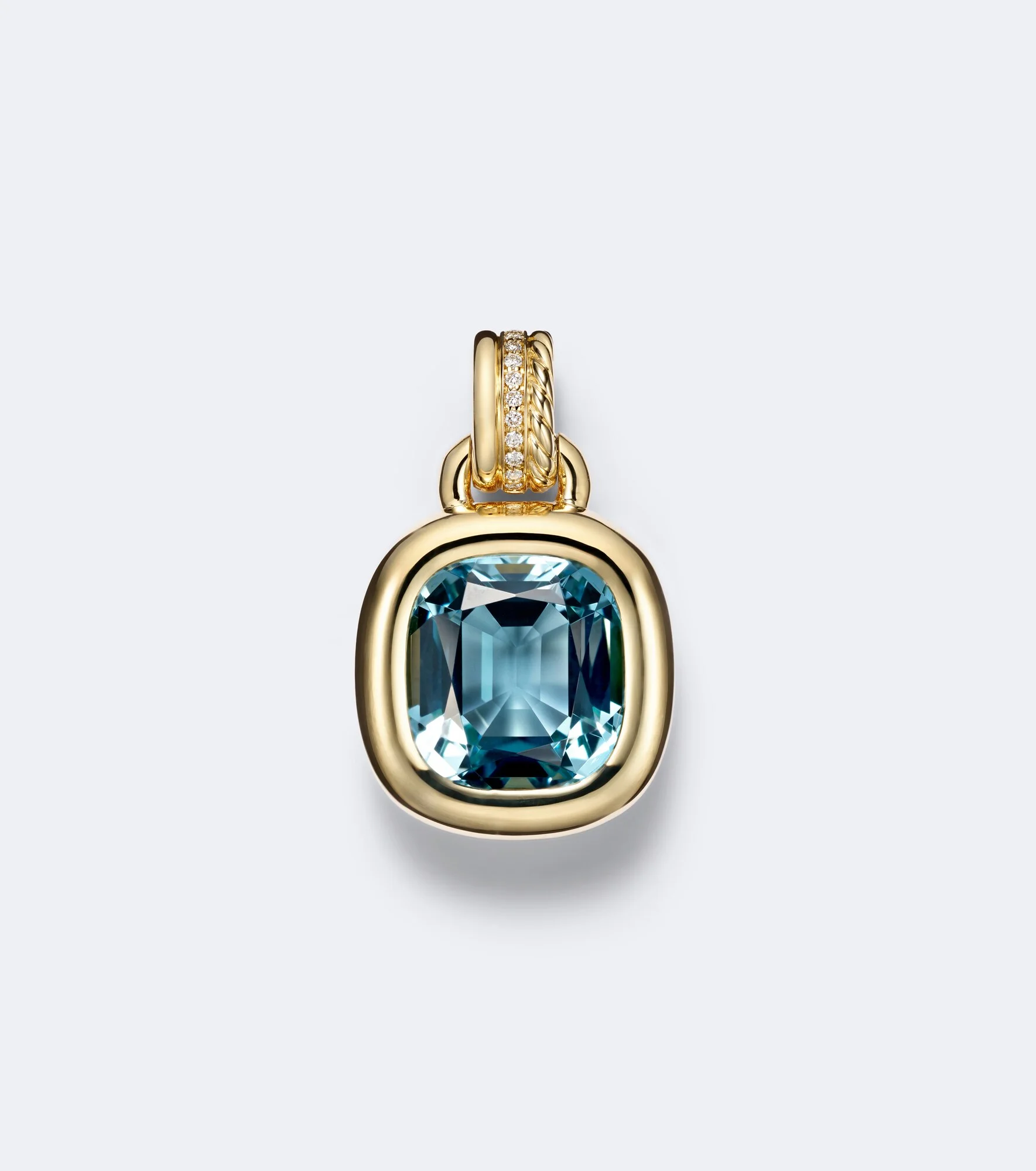 DY Mercer® 18kt gold pendant with topaz and diamonds - 1