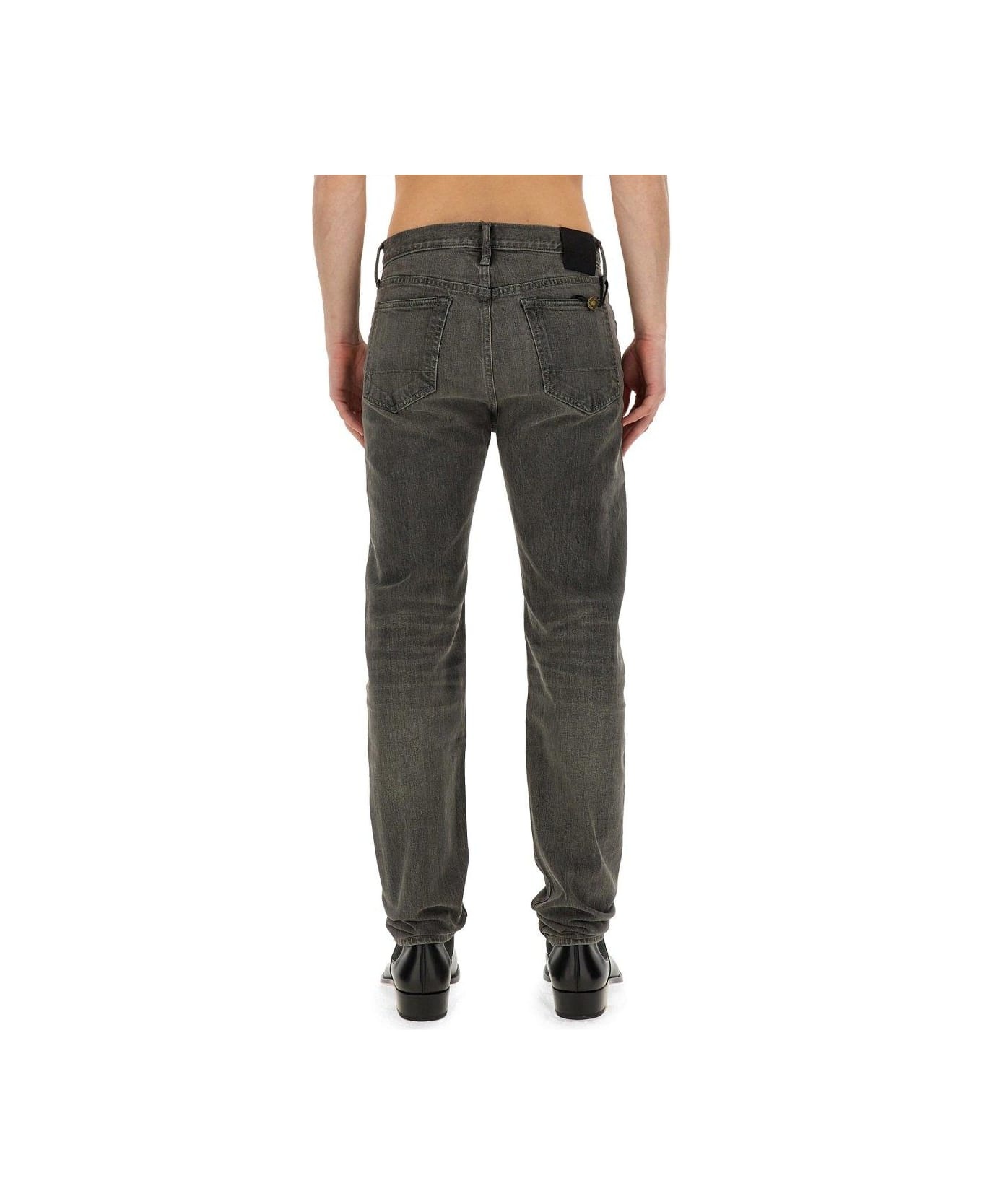 Logo Patch Straight Leg Jeans - 2