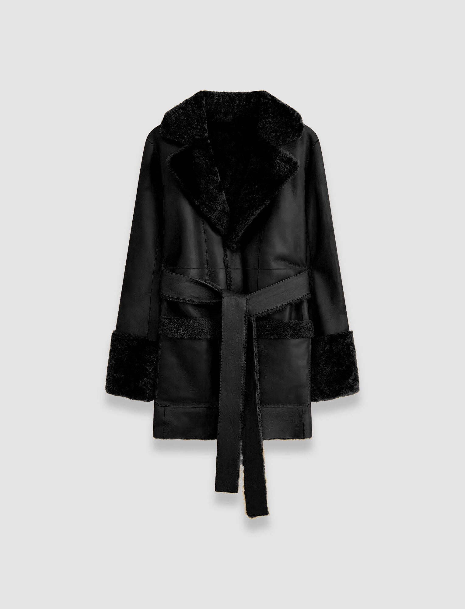 Reversible Shearling Leman Coat - 7