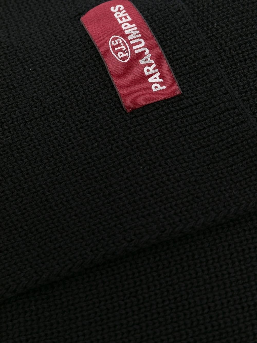 logo-patch knitted scarf - 2