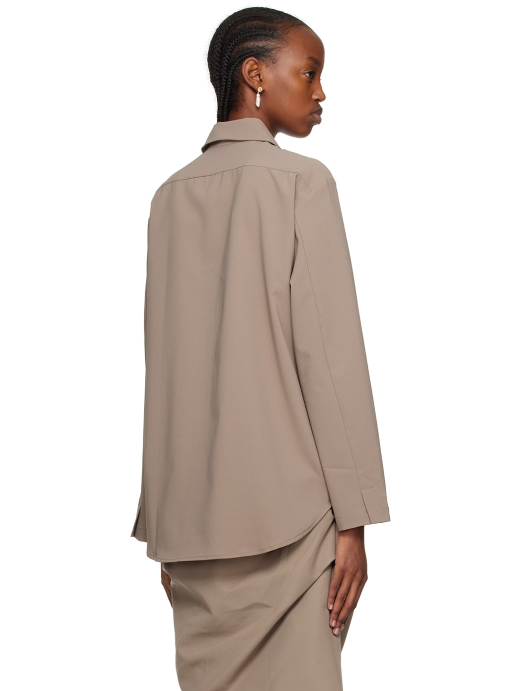SSENSE Work Capsule – Taupe Staple Shirt - 3
