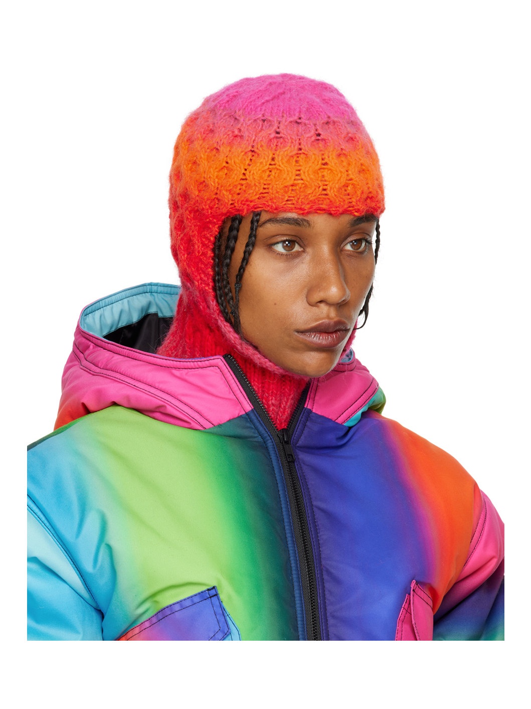 Orange & Pink Tie-Dye Balaclava - 2