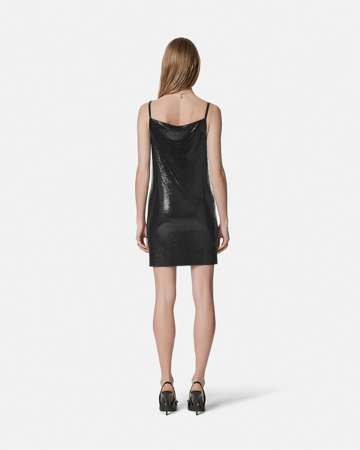 Metal Mesh Slip Mini Dress - 5