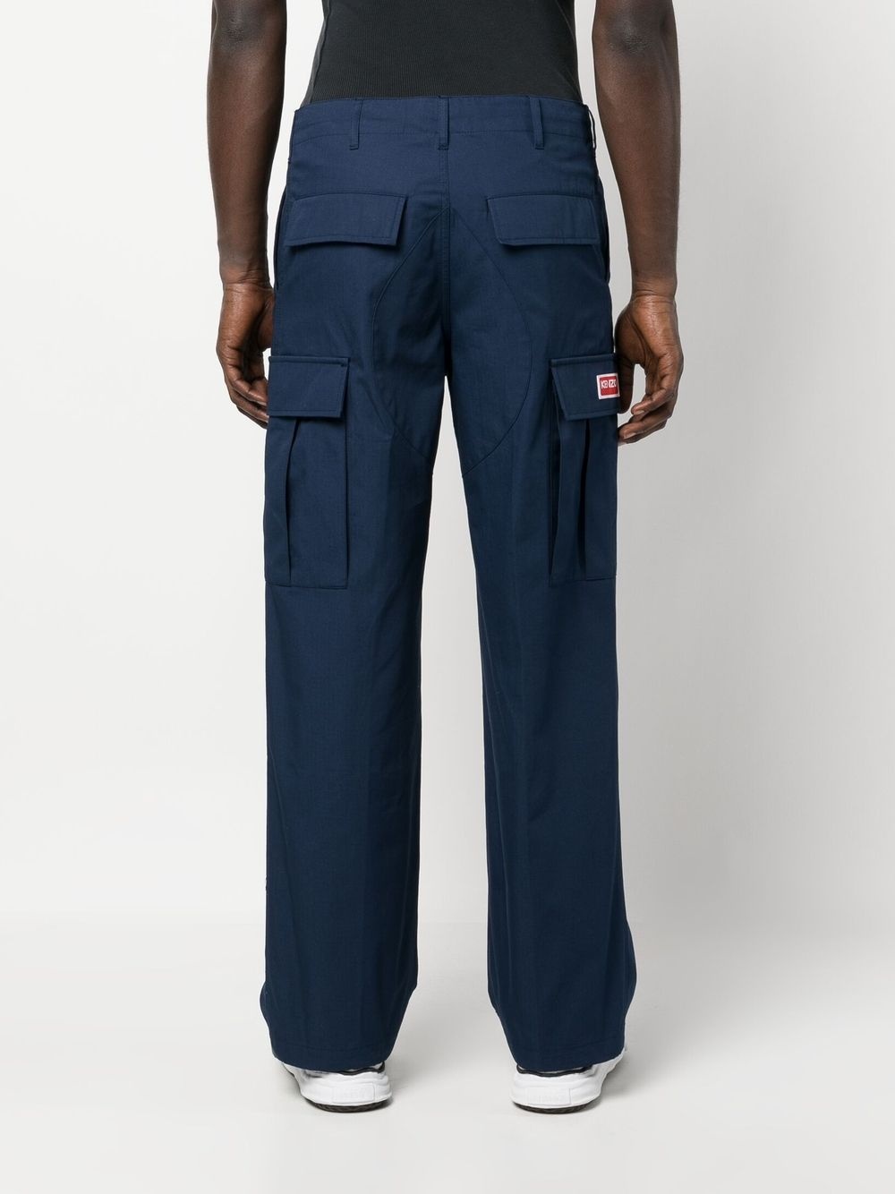 straight-leg cargo trousers - 4