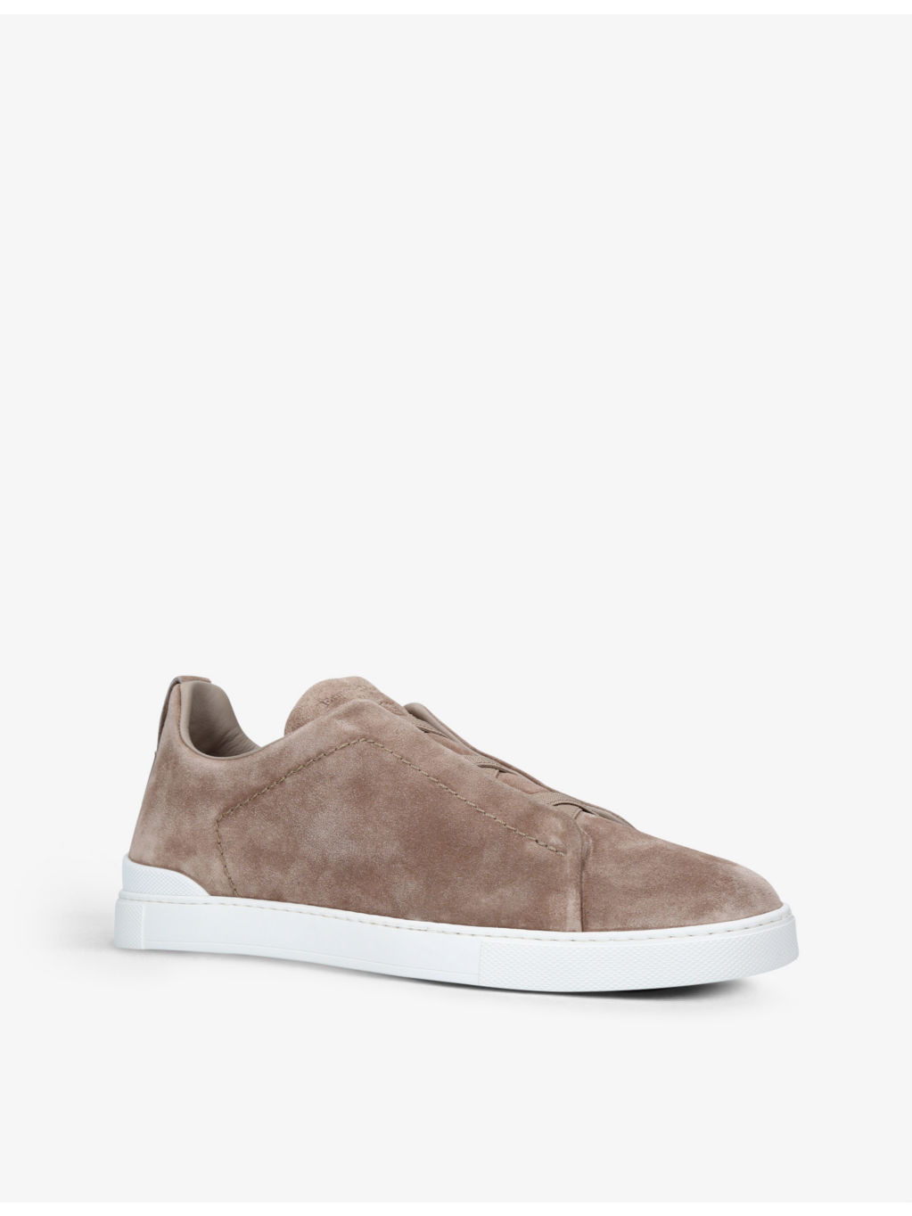 Tripe Stitch suede trainers - 3