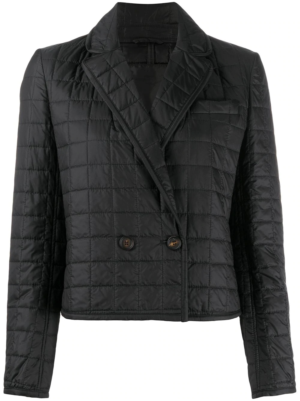 quilted cropped jacket - 1