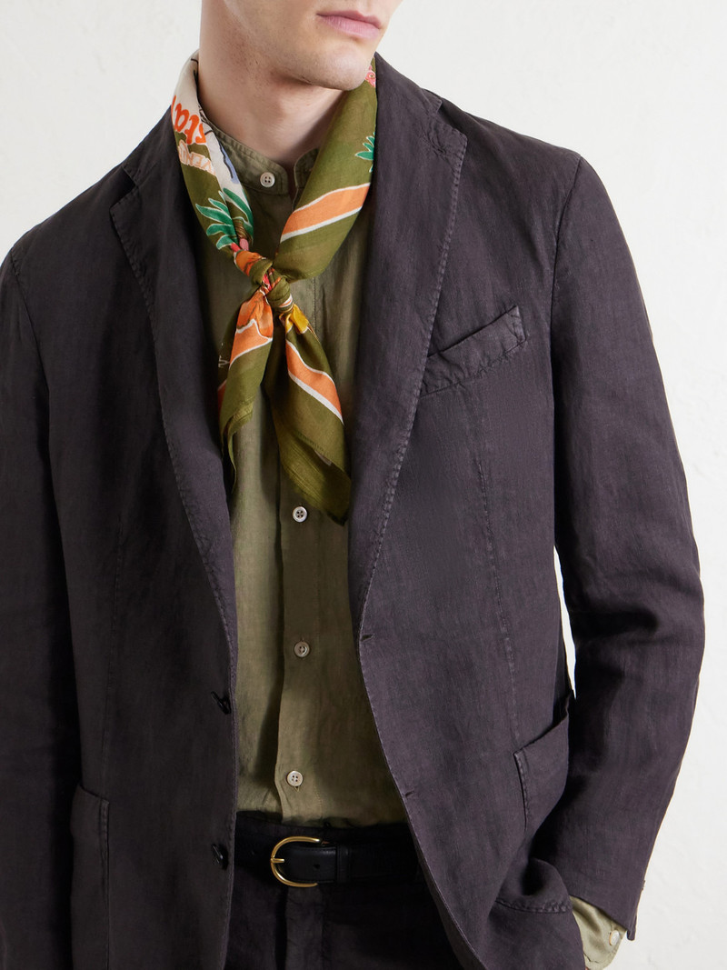 Bandana-Print Cotton-Voile Scarf 3