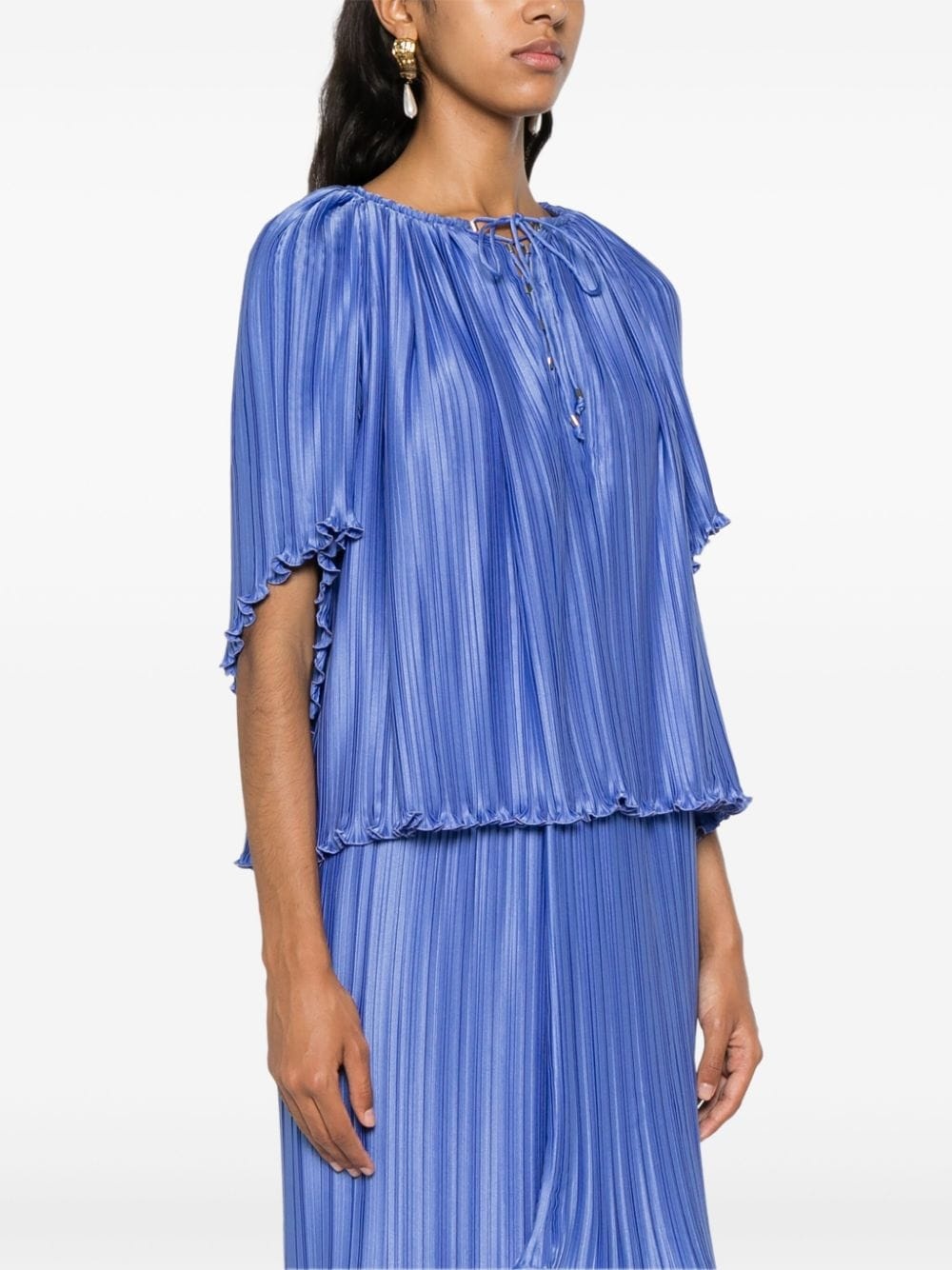 charmeuse plissÃ© blouse - 3