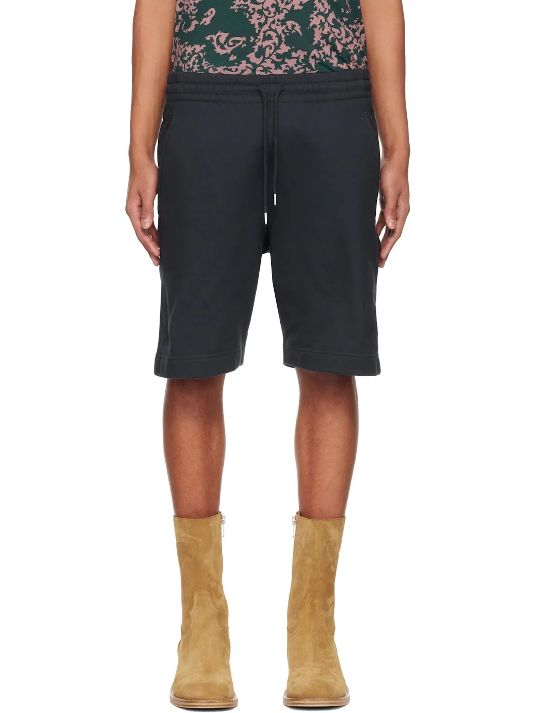 Black Drawstring Shorts - 1