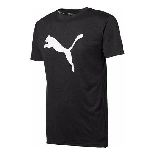 PUMA Logo Printed Short Sleeve TEE Black 518382-02 - 1