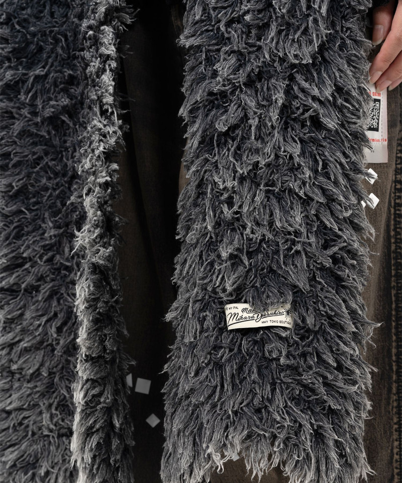 Bleached Shaggy Knit Scarf 4