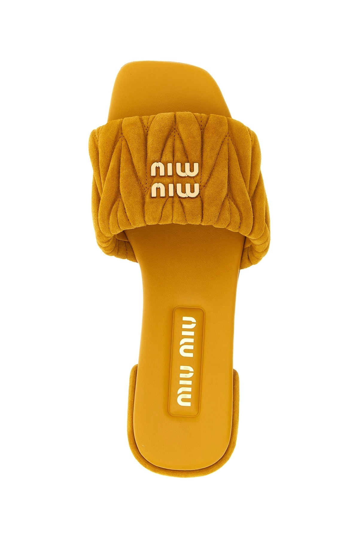 Matelassé suede slides - 4