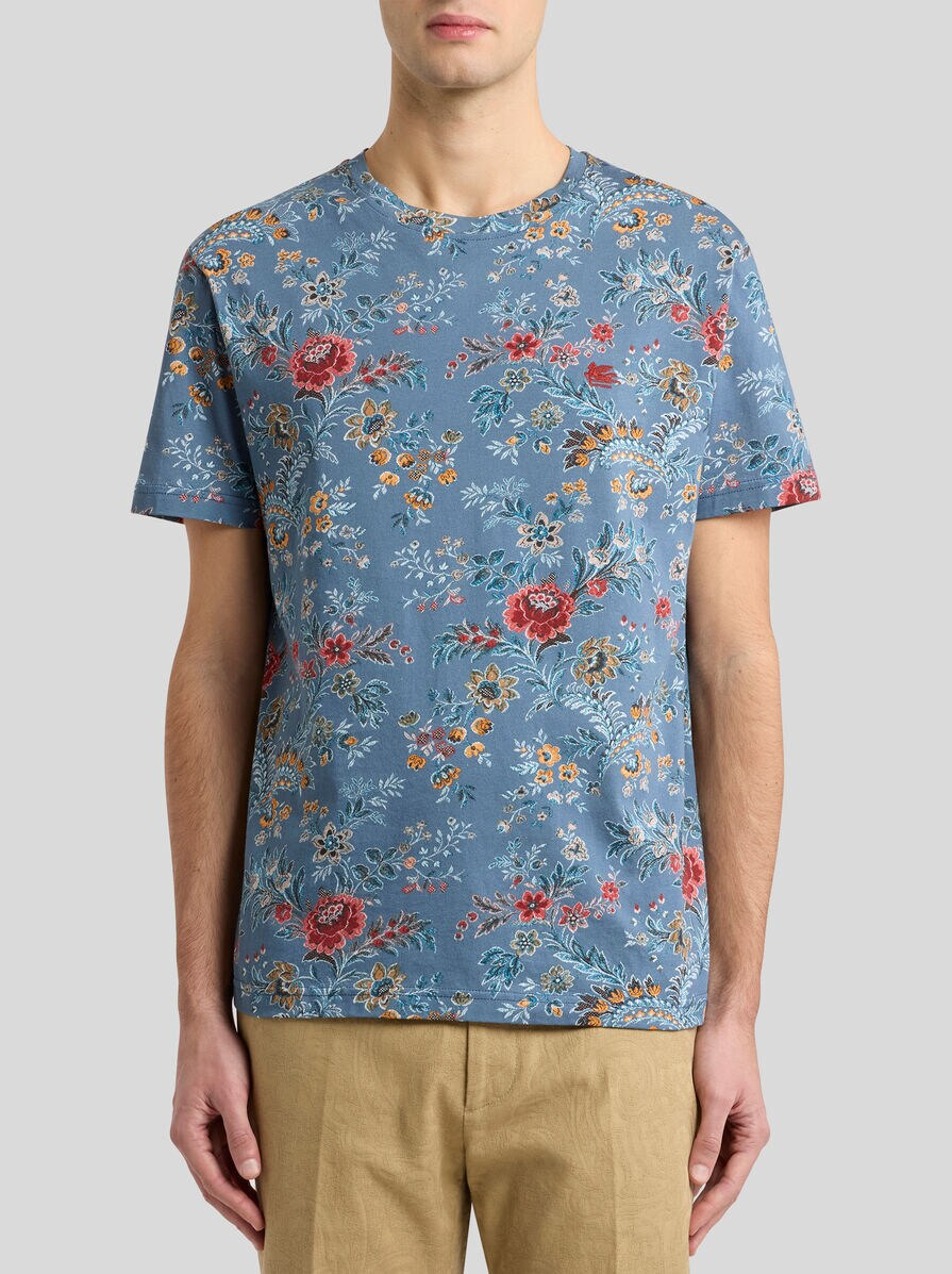 COTTON T-SHIRT WITH FLORAL PRINT - 2