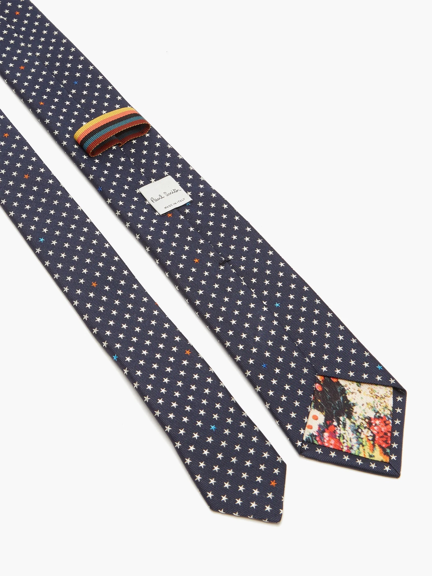 Star-embroidered silk-twill tie - 3