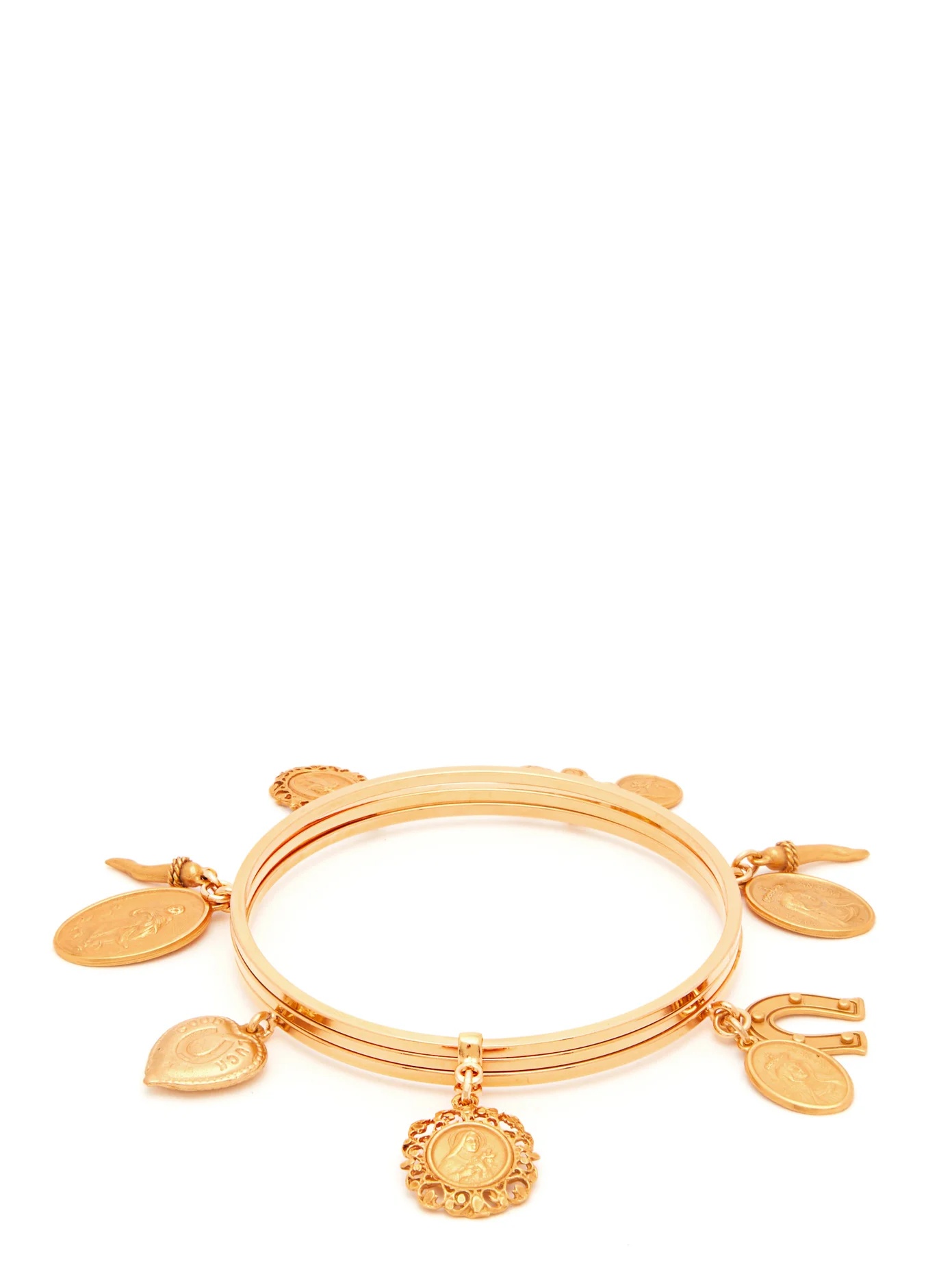 Charm-embellished metal bangle - 3