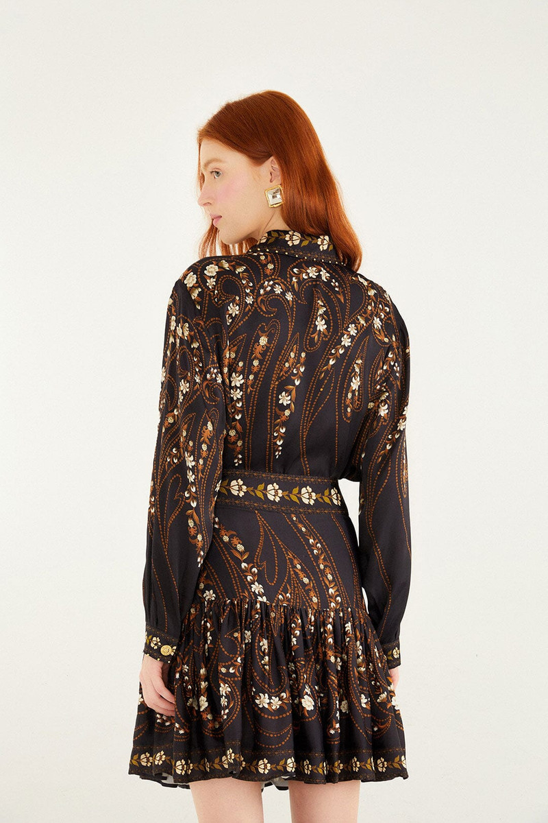 Black Garden Belted Lenzing™ Ecovero™ Viscose Mini Skirt 4