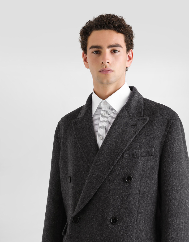 Double-breasted wool and cashmere coat 4