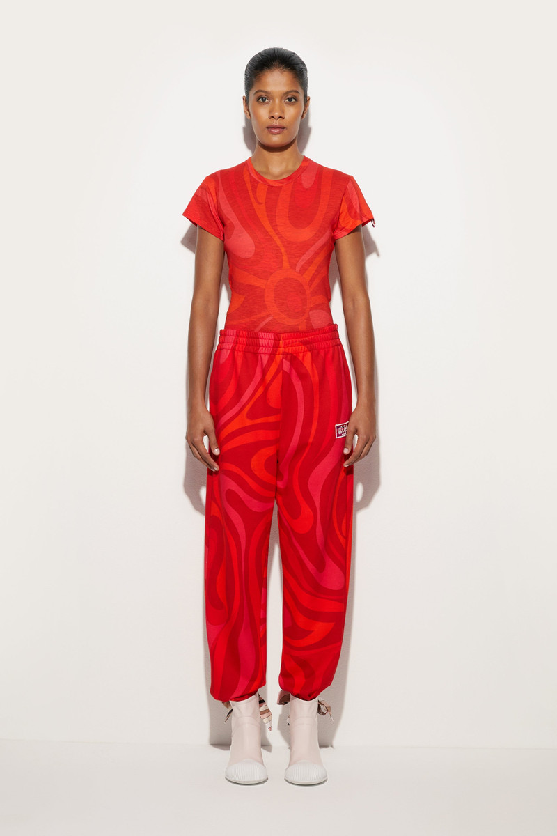 PUCCI FLAMED JERSEY T-SHIRT WITH ALLOVER PRINT outlook