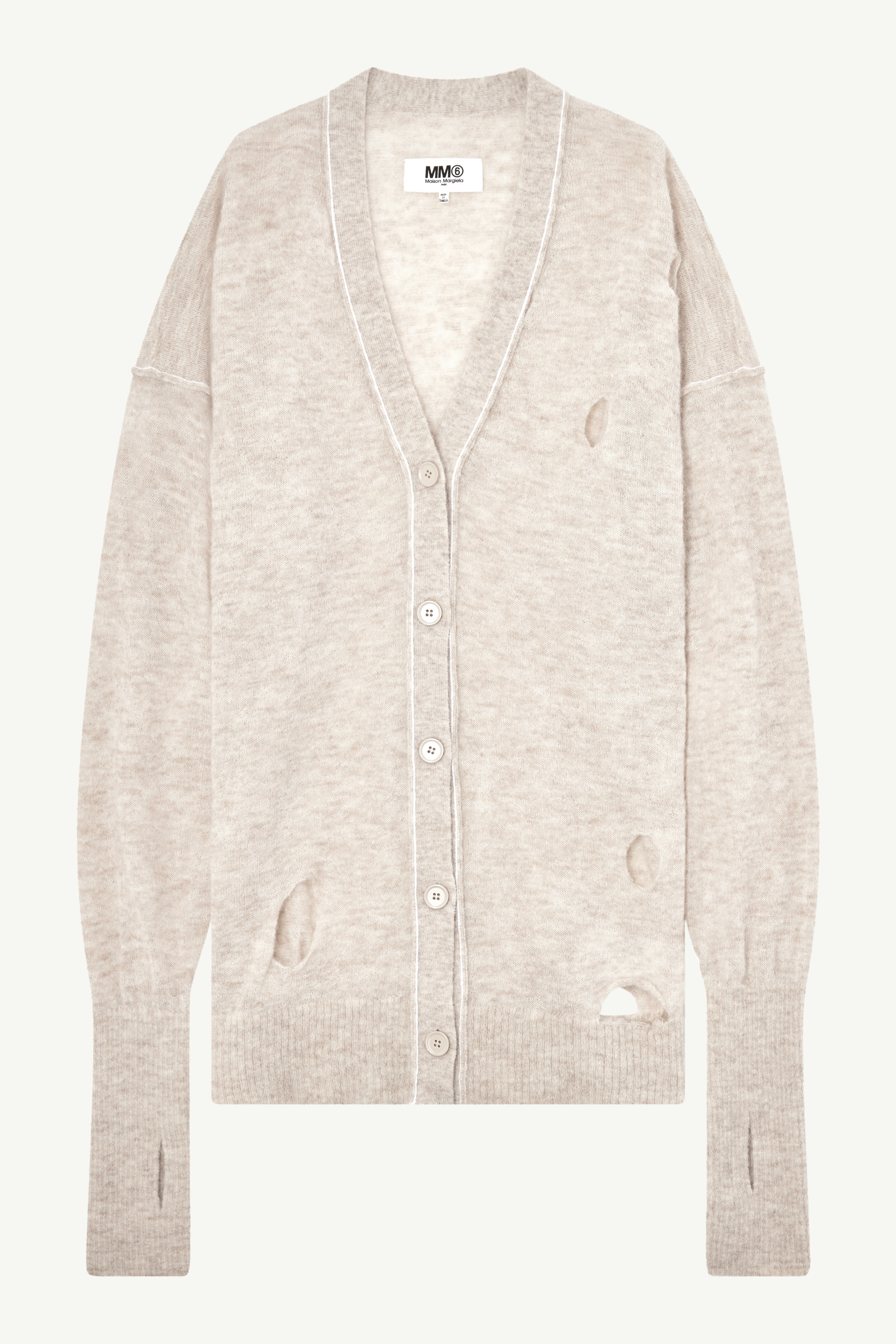 Distressed knit cardigan - 1