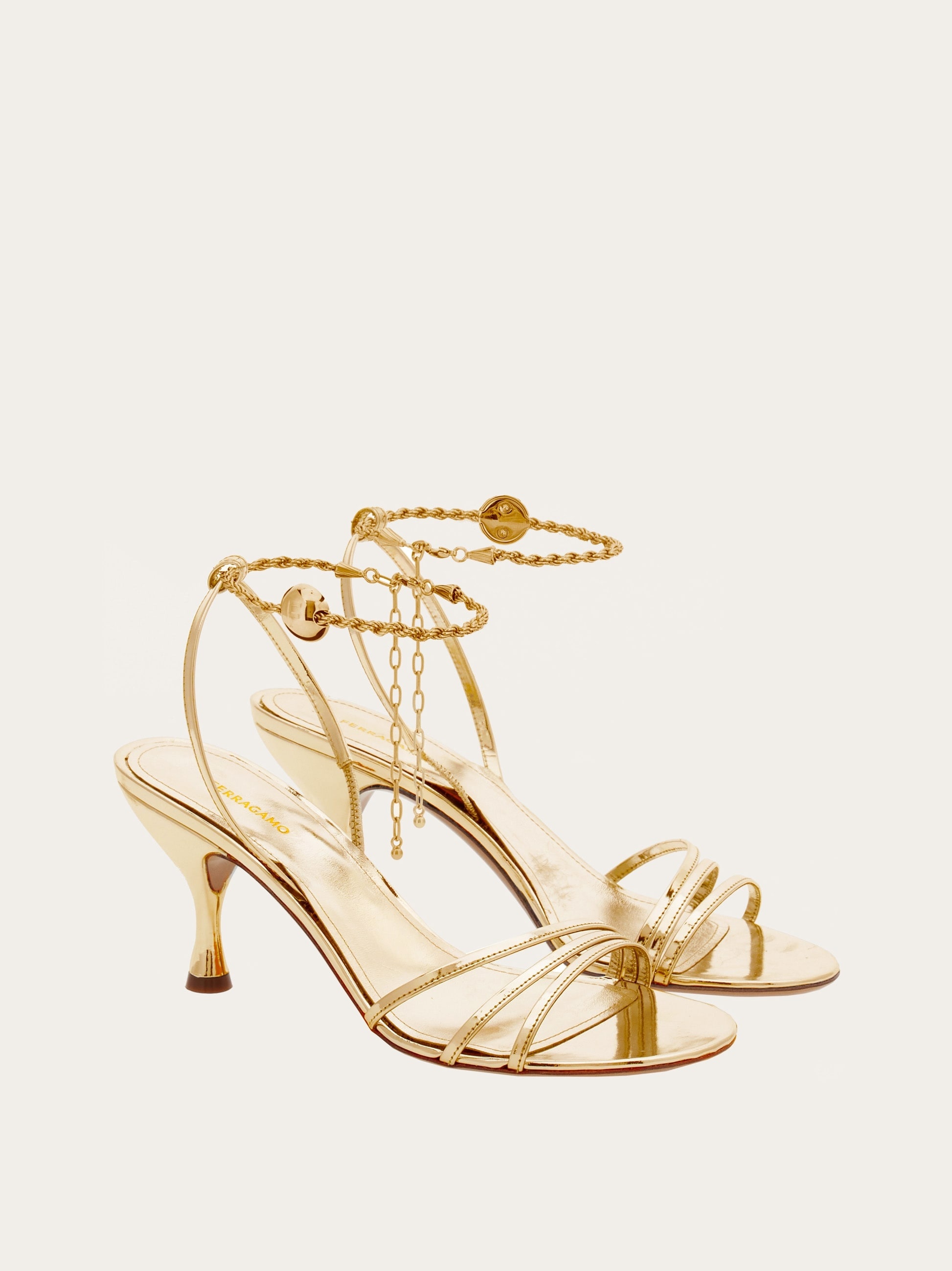 Sandal with ankle chain - 4