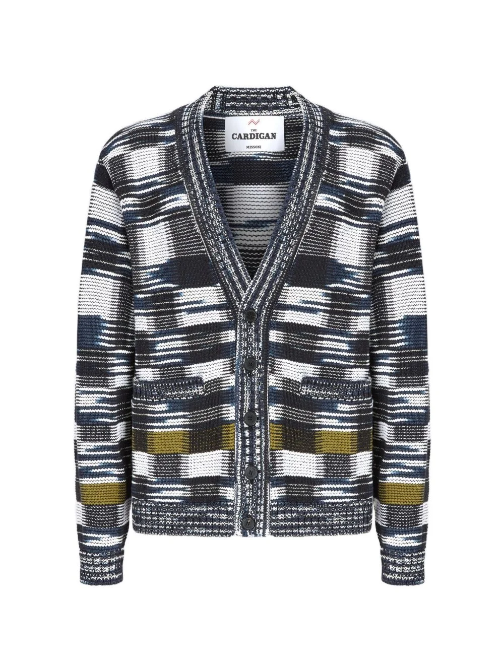 checked-pattern cardigan - 1