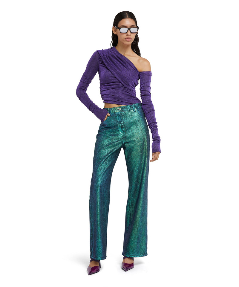 Mirrored sunglasses in Polaroid acetate for MSGM 6