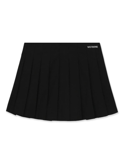 We11done Black Womens Box Pleated Mini Skirt outlook