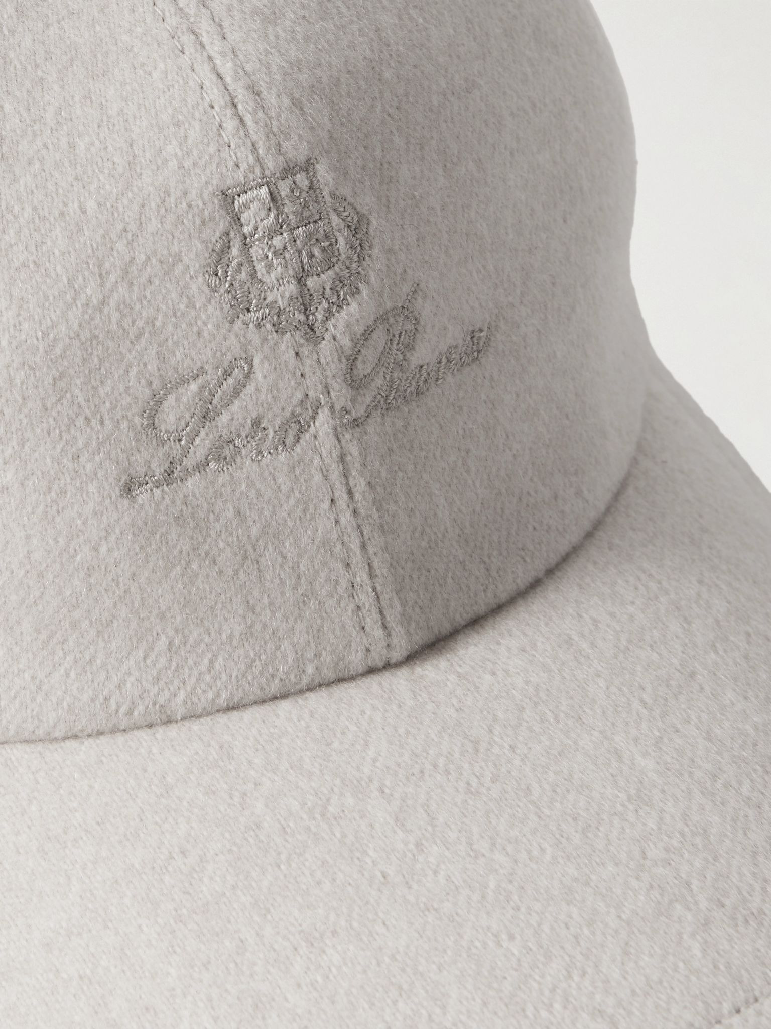 Embroidered Storm System® cashmere-felt baseball cap Gray - 3