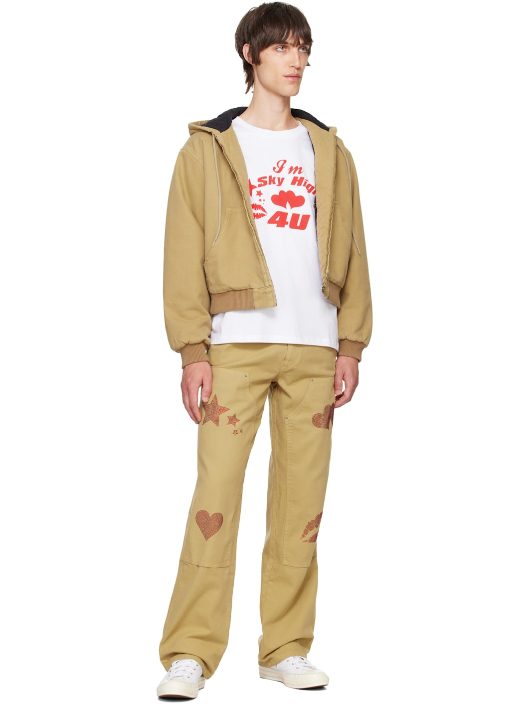 Tan 'SH4U' Double Knee Trousers - 4