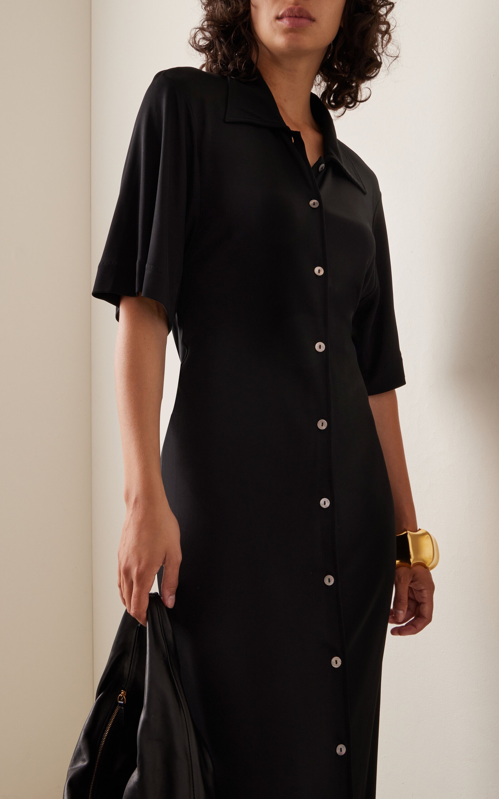 Open-Back Jersey Dress black - 4