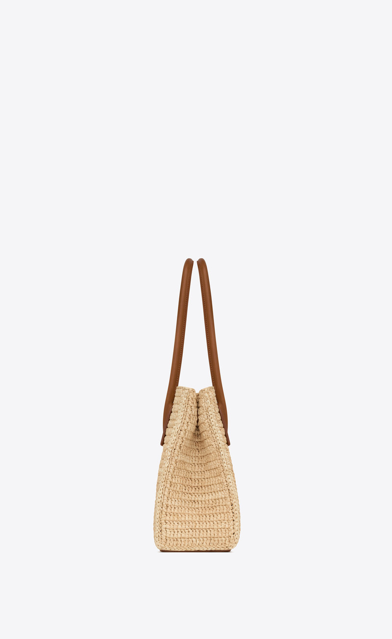 panier rectangle in raffia and leather 3