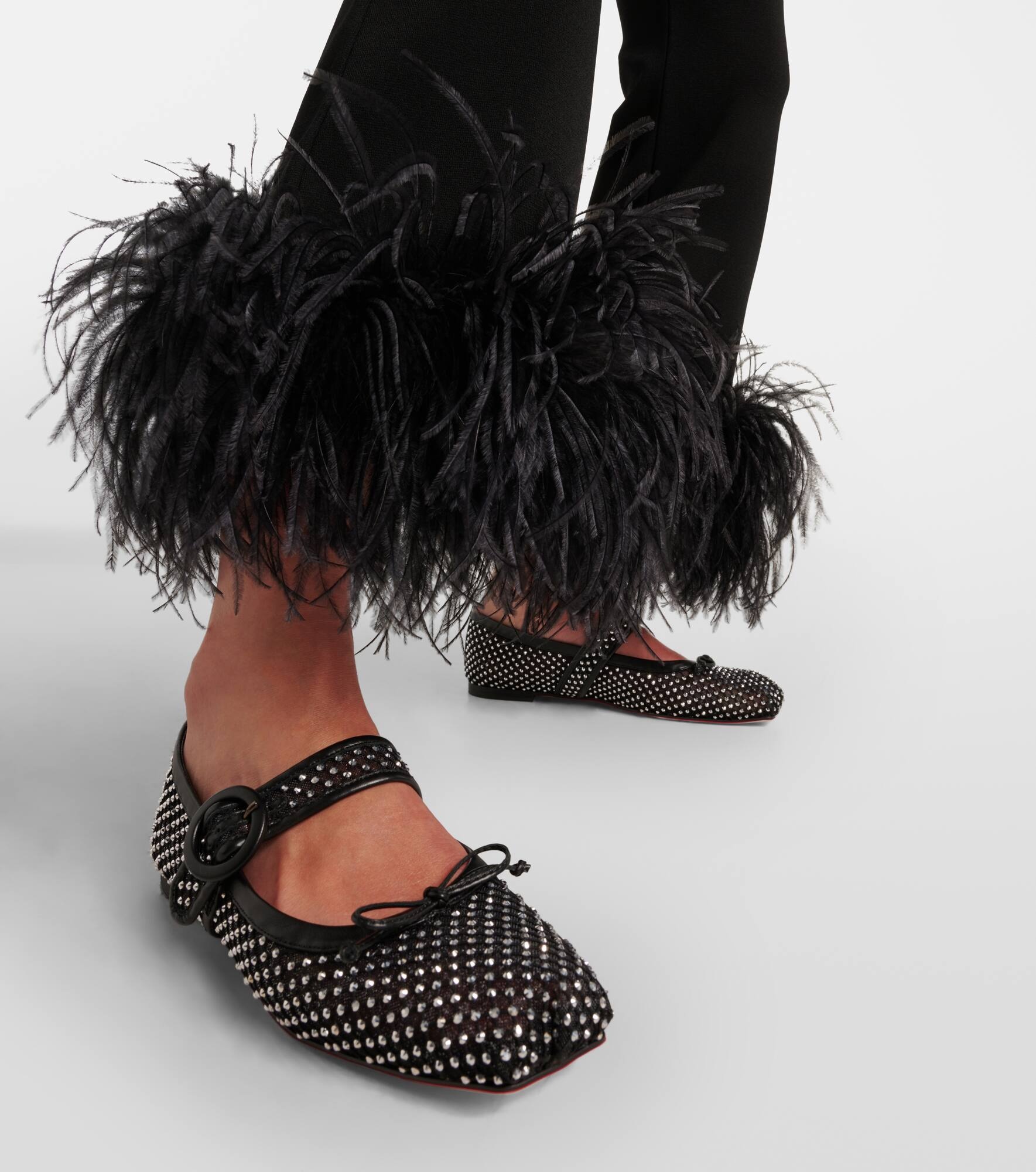 Mamastrapitina embellished mesh ballet flats - 4