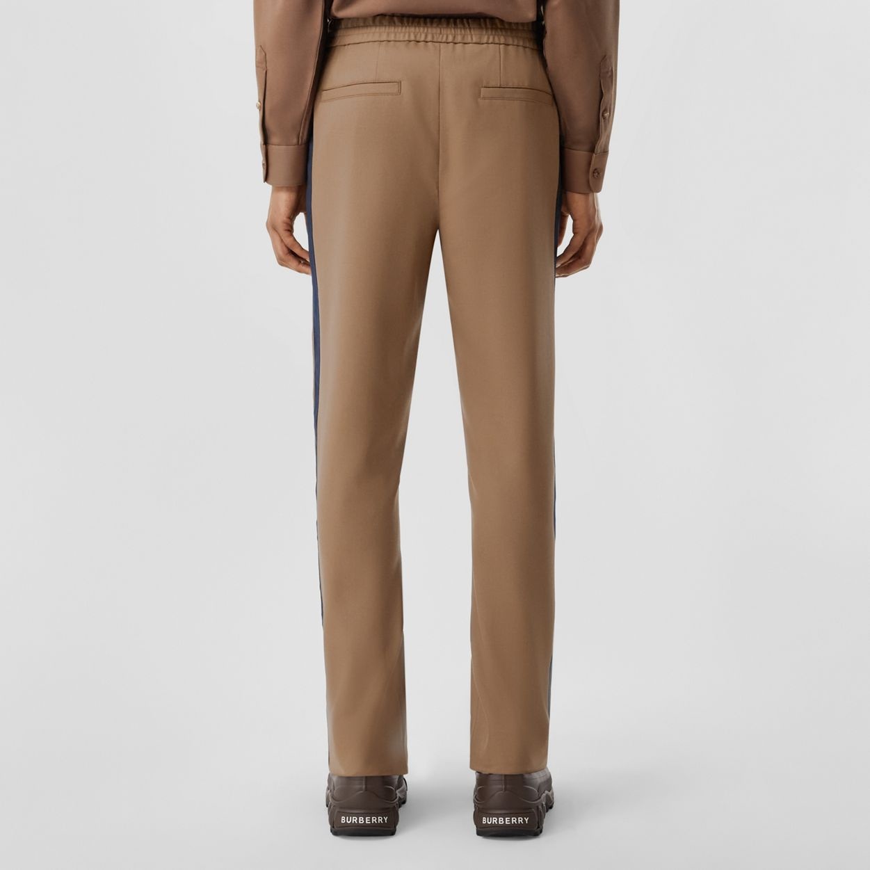Side Stripe Wool Jogging Pants - 4