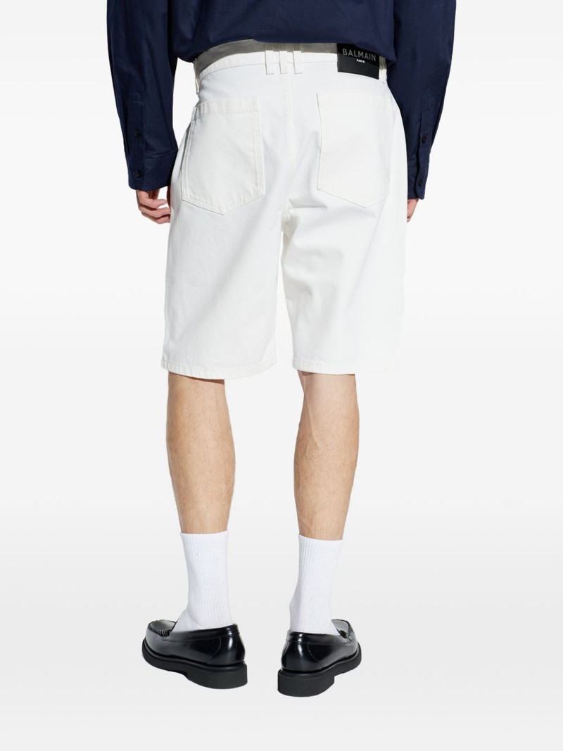 logo-patch denim shorts 4