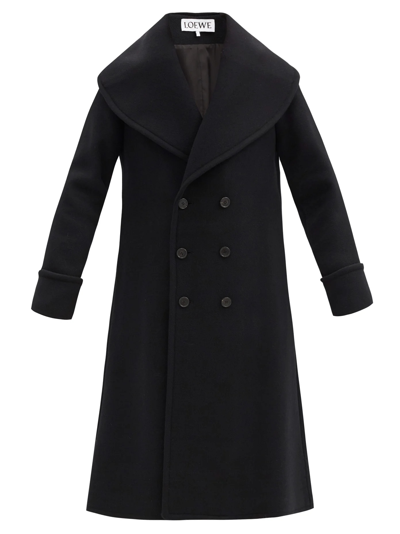 Double-breasted wool-blend overcoat - 1