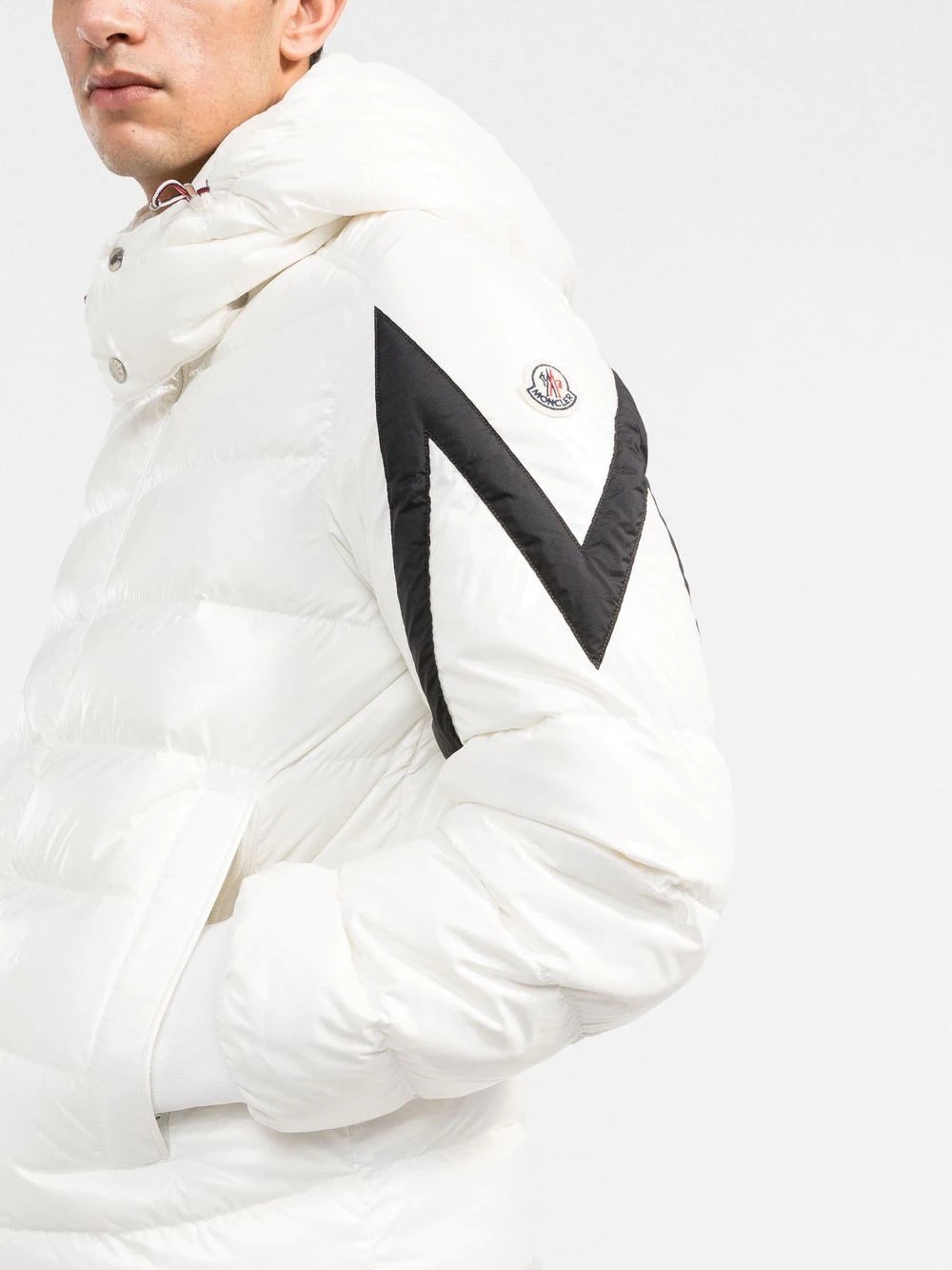 hooded feather down jacket - 3