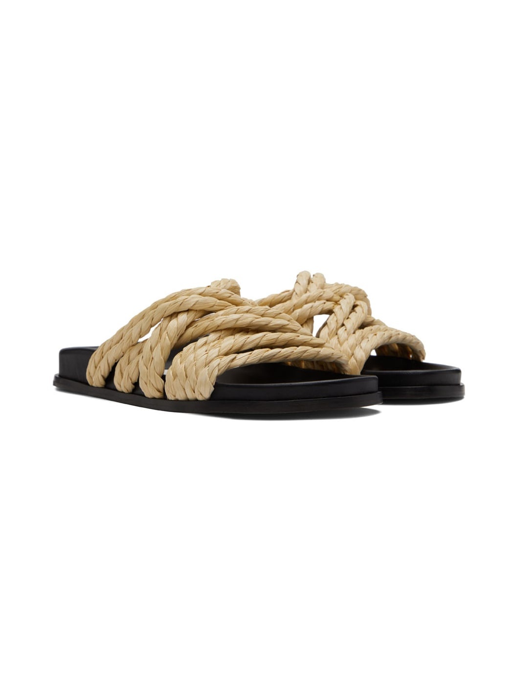 Beige Evvie Flat Sandals - 4