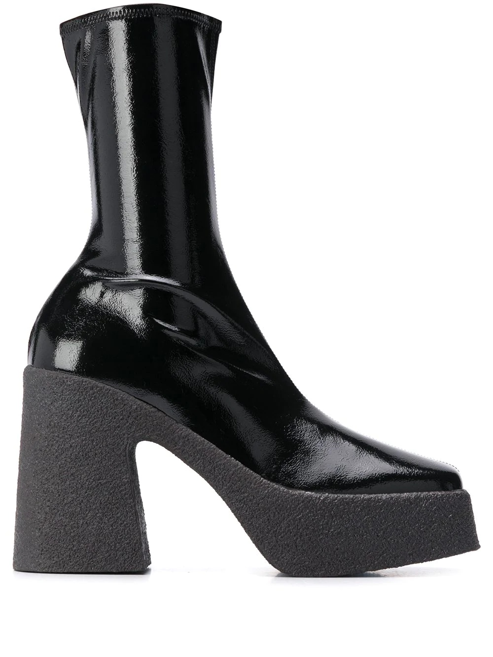 square-toe platform boots - 1