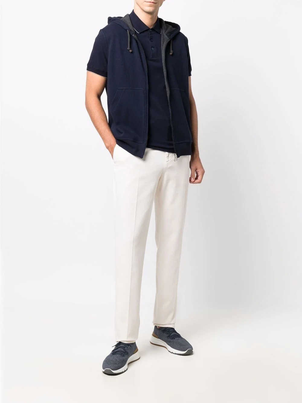 stripe-trim polo shirt - 2