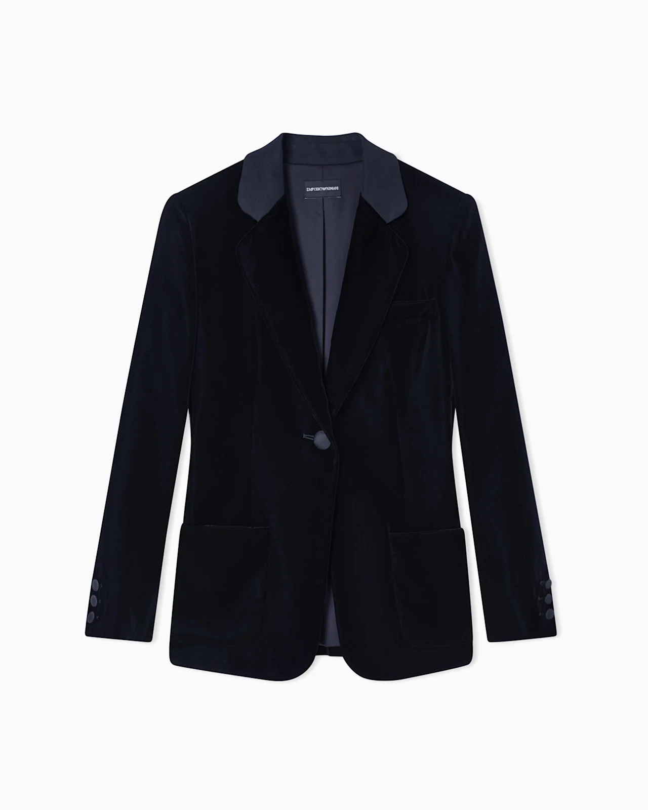 SINGLE-BREASTED BLAZER IN VELVET - 1