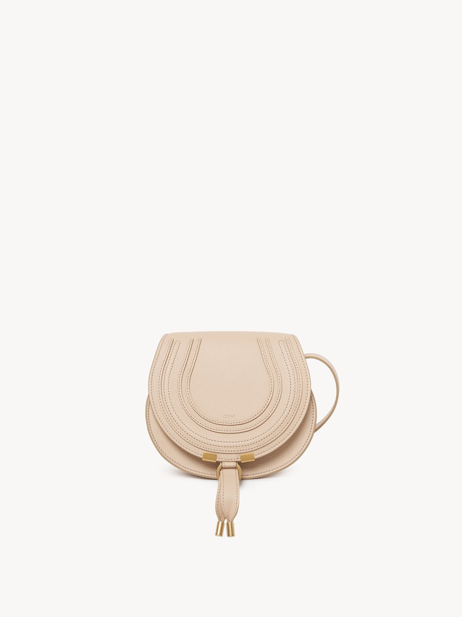 SMALL MARCIE SADDLE BAG IN GRAINED LEATHER - 1