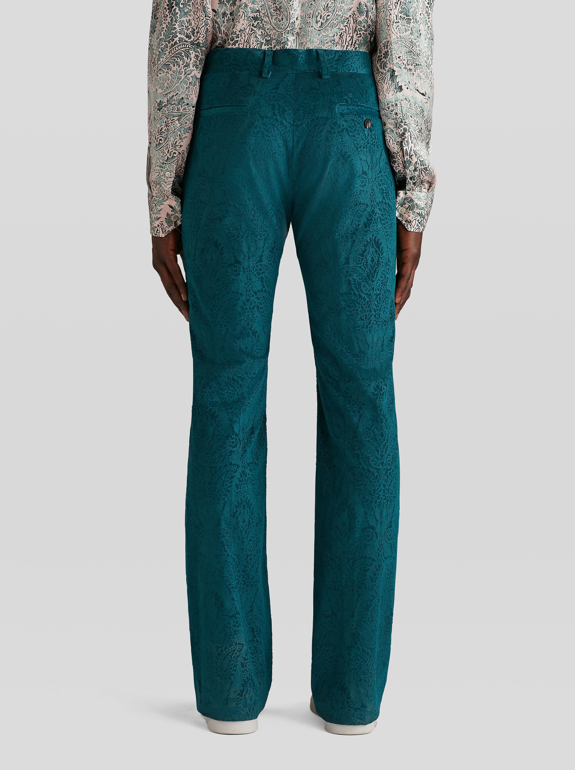 PAISLEY VELVET TROUSERS - 4