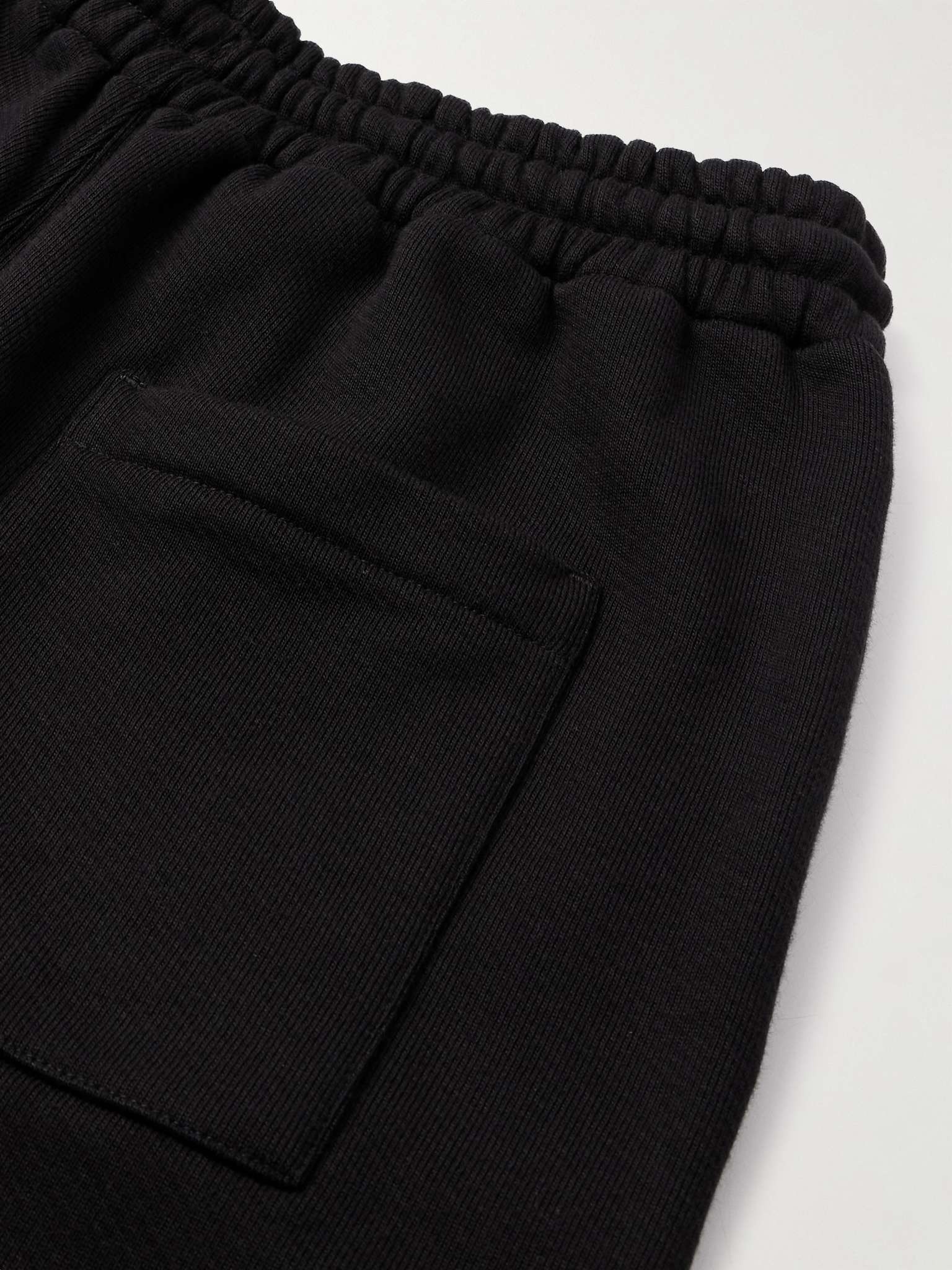 Straight-Leg Logo-Print Embroidered Cotton-Jersey Drawstring Shorts - 5