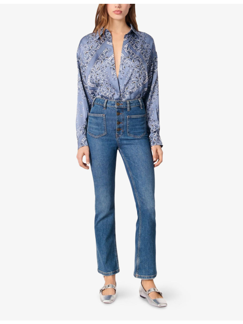 Bandana-Print Long-Sleeve Woven Shirt - 2