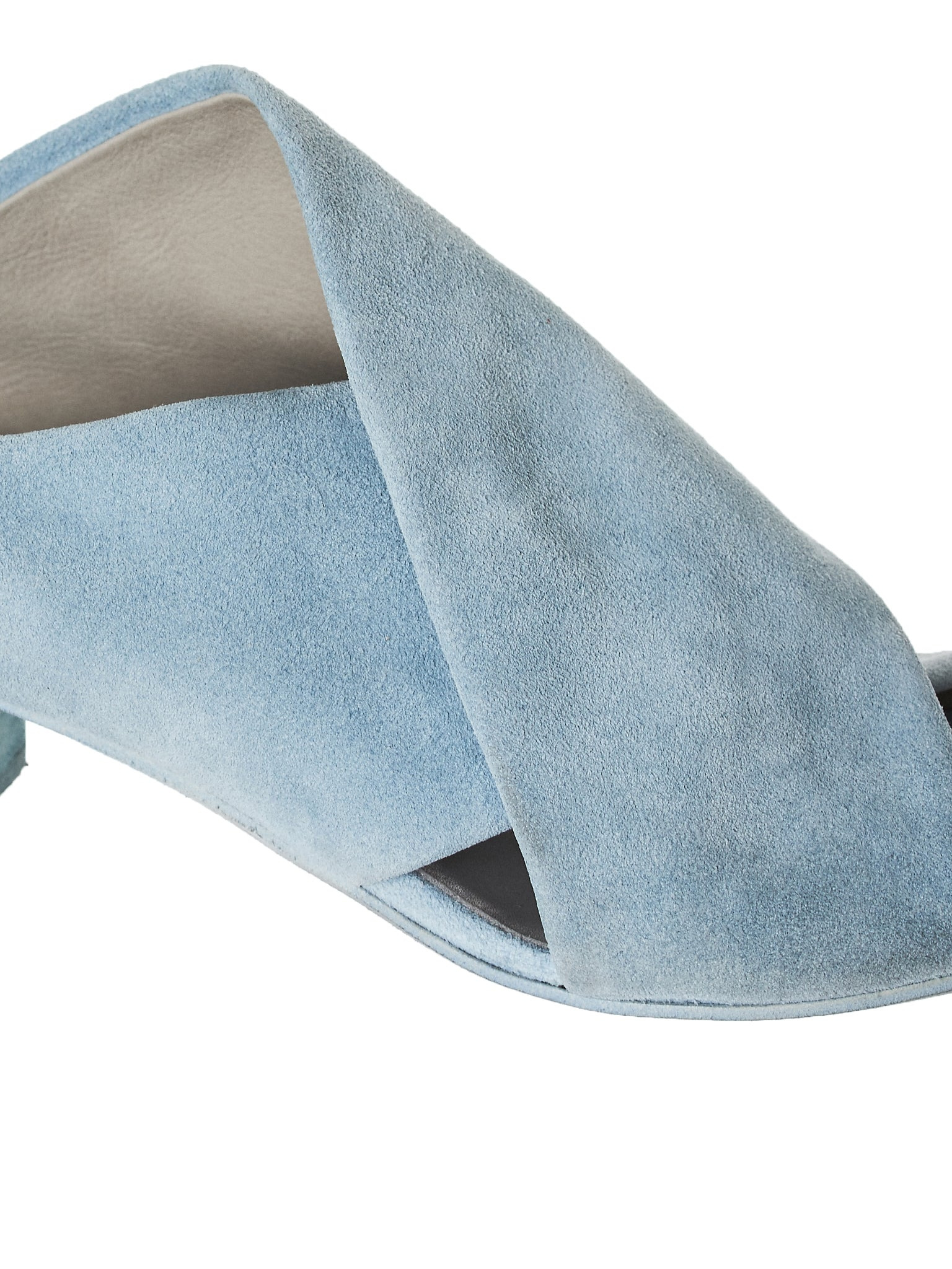 Suede Slip-On Heels - 4