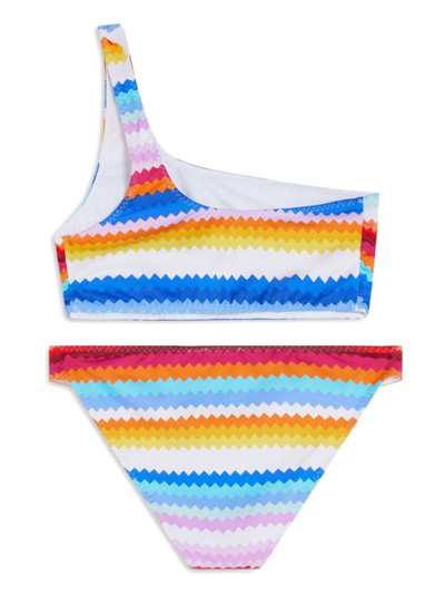 Missoni zigzag-print one-shoulder bikini outlook